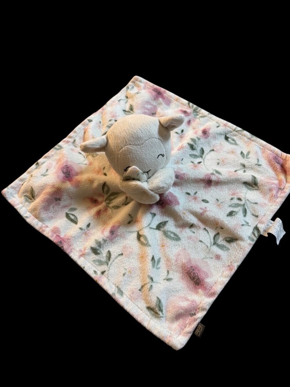 Modern Moments Gerber Ivory Lamb Lovey Security Blanket Floral plush toy nursery
